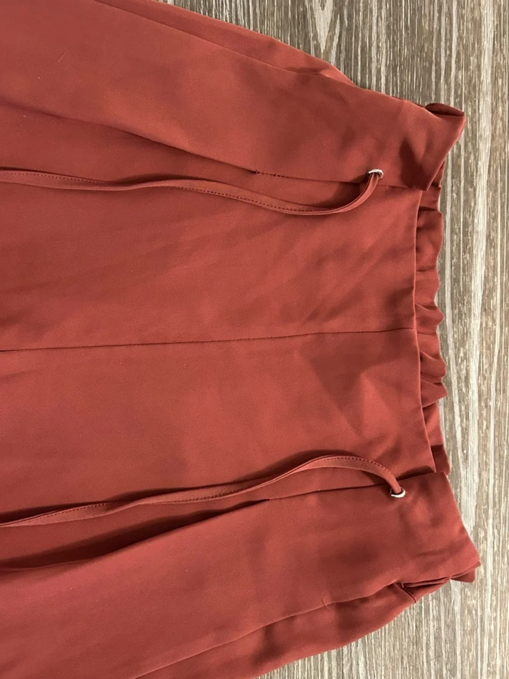 Dynamite Wide Leg Drawstring Pants in Rust - Picture 4 of 7